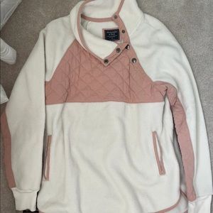 Abercrombie Snap Up Fleece Sweatshirt